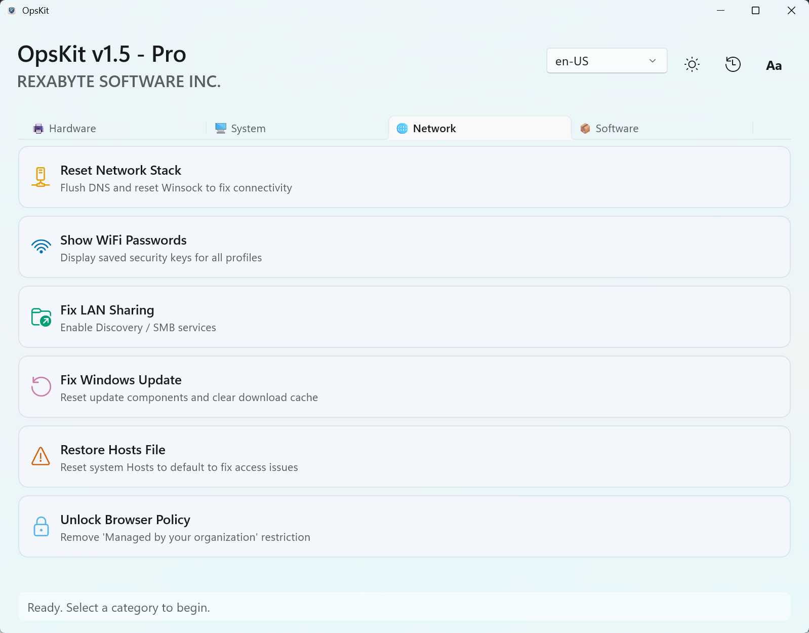 OpsKit Network tab